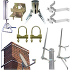 Antenna Mast Mounts for Base, Wall, Roof, Chimney